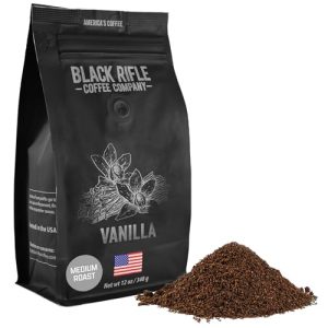 Black Rifle Coffee Company Vanilla, Medium Roast Ground Coffee, 12 OZ Bag