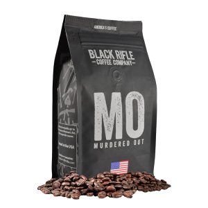 Black Rifle Coffee Company Murdered Out (Extra Dark Roast) Whole Bean Coffee, 12 Ounce Bag of Coffee Beans, Extra Dark Roast Coffee Beans, Extra Dark Roast With Bold Aroma and Smoky Flavors