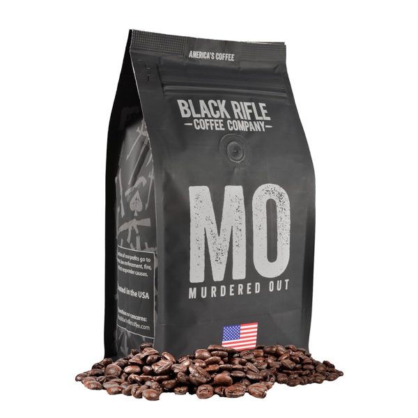 Black Rifle Coffee Company Murdered Out (Extra Dark Roast) Whole Bean Coffee, 12 Ounce Bag of Coffee Beans, Extra Dark Roast Coffee Beans, Extra Dark Roast With Bold Aroma and Smoky Flavors